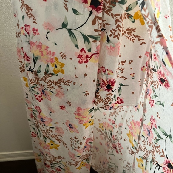 GB Floral V-Neck Romper Maxi Dress L - Picture 10 of 16